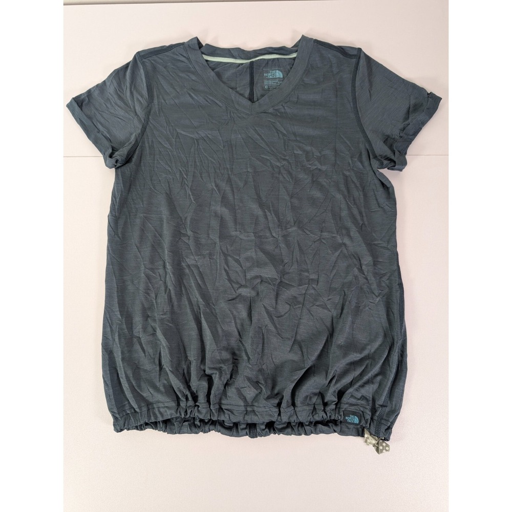 The North Face Top Women's Size Large Green FlashDry Short Sleeve Athletic Top - Picture 3 of 11